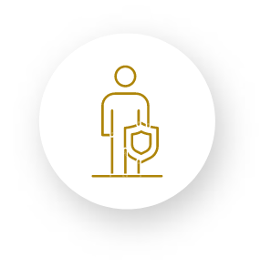 אייקון ציור של איש עם מגן ביד מסמל את שירות התכנון הפנסיוני, עתיר זיו תכנון פנסיוני